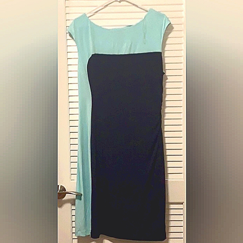 Connected Apparel size 16 color block dress
